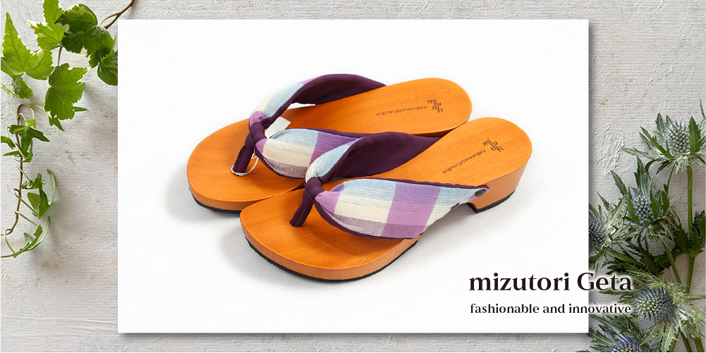 mizutori 水鳥 GETA 下駄 サンダル Lサイズ hitete 4.5 月白