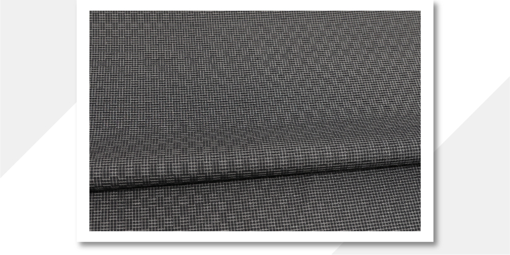 正絹 お召 越後綾織 紬 市松格子 黒