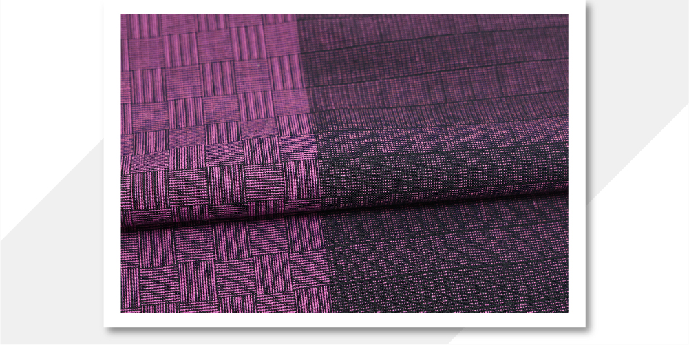 片貝木綿 木綿着物 紺仁工房 網代格子 紫