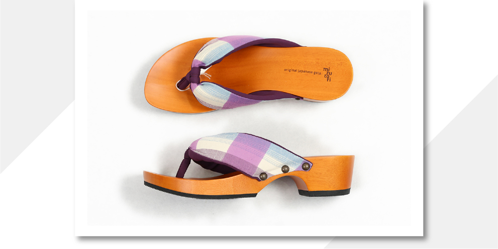 mizutori 水鳥 GETA 下駄 サンダル Lサイズ hitete 4.5 月白
